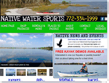 Tablet Screenshot of nativewatersports.com
